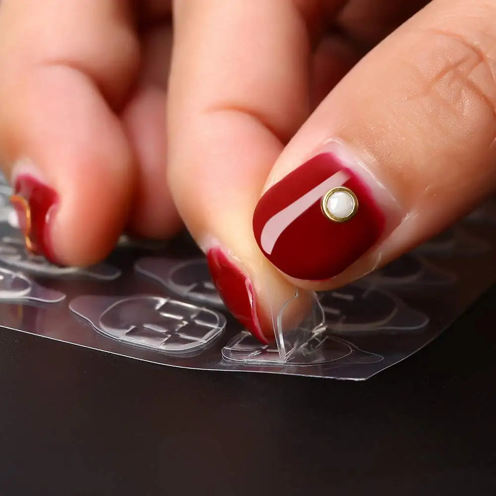 Double Sided False Nail Adhesive Tape, Jelly Clear Waterproof Tabs Nail Glue