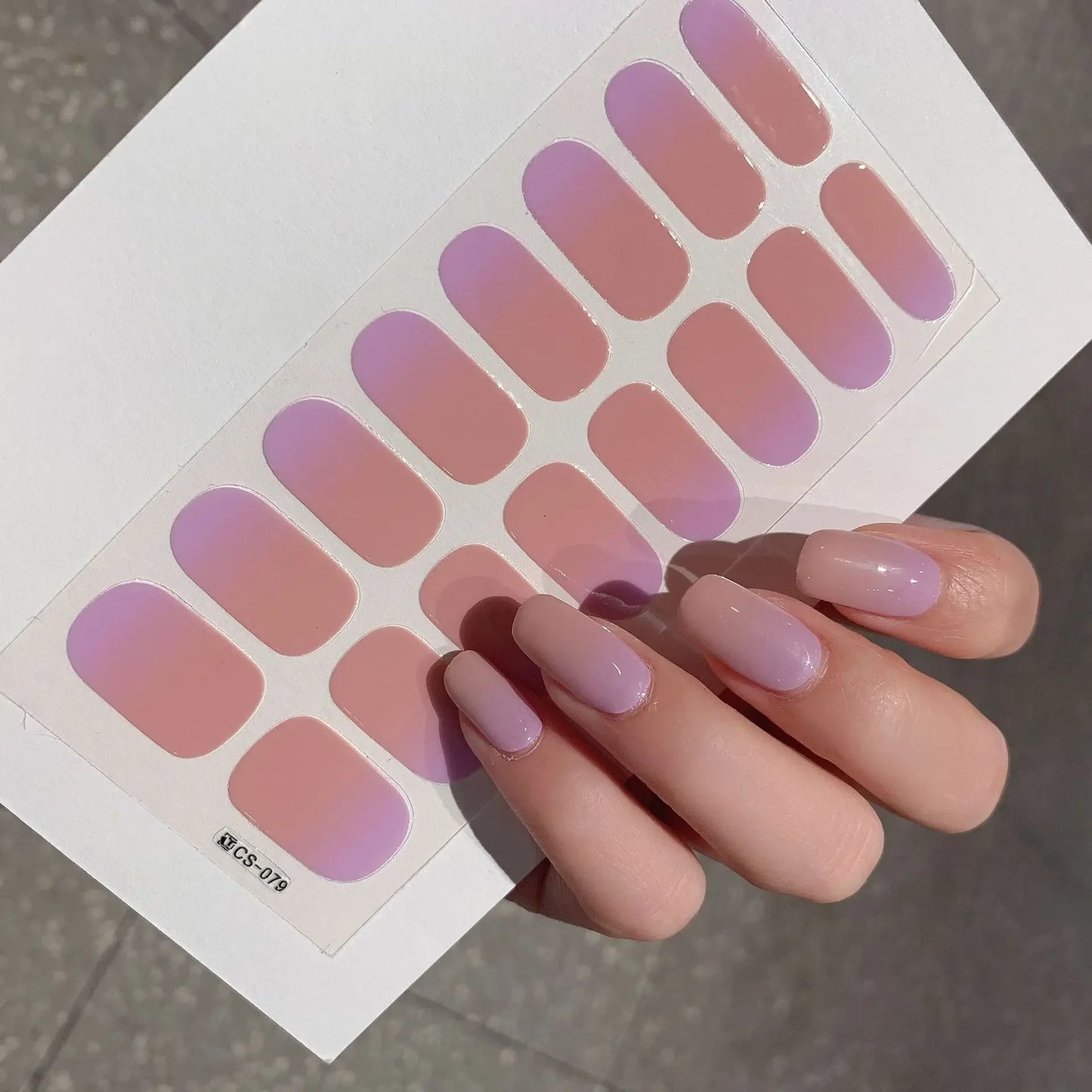 Semi-cured Gel Nail Stickers for UV Lamp