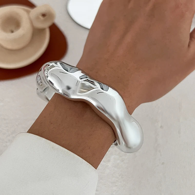 Irregular Plastic Cuff Bangle for Women