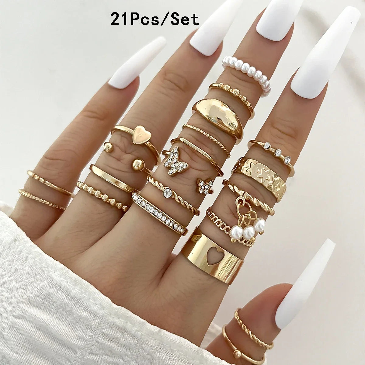 Bohemian Geometric Knuckle Rings Set For Women/Girls