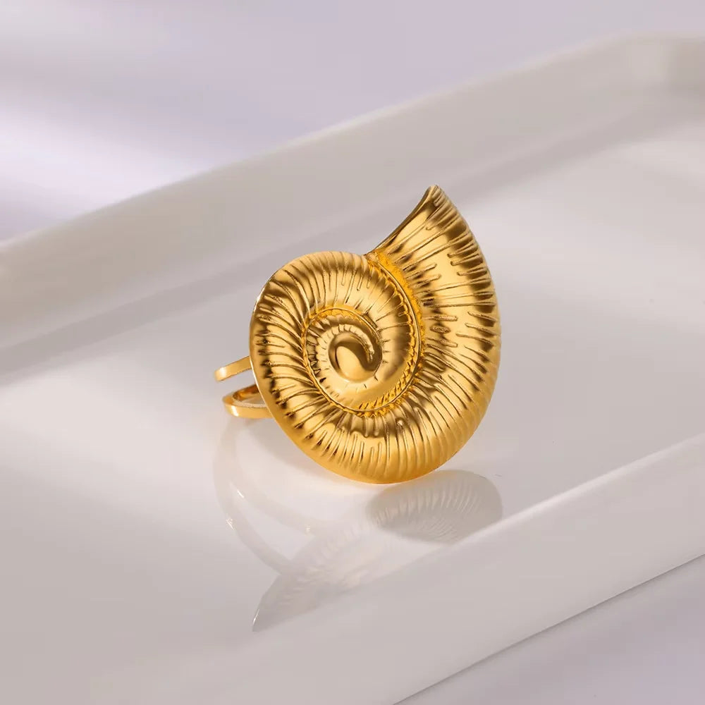 Elegant Gold Stainless Steel Rings For Women