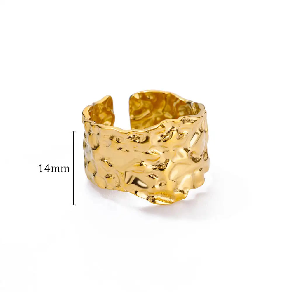 Gold Plated Adjustable Stainless Steel Rings For Women