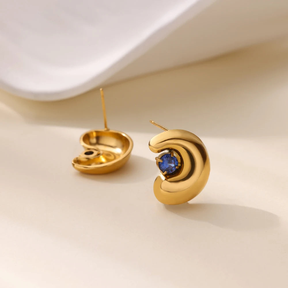 Stainless Steel Gold Color Plated Earrings