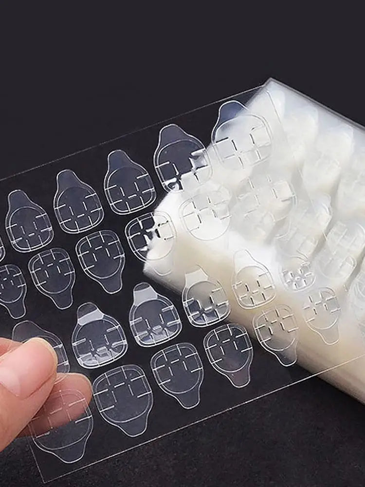 Double Sided False Nail Adhesive Tape, Jelly Clear Waterproof Tabs Nail Glue