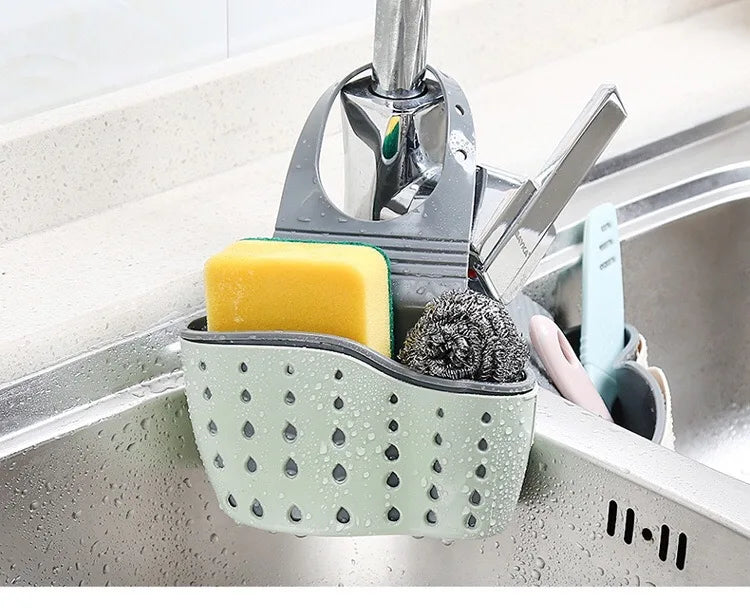 Kitchen Portable Hanging Drain Basket for Sponge & Soaps