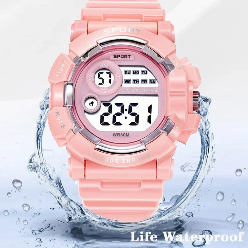 YIKAZE Waterproof Fashion Digital Sports Watch for Kids