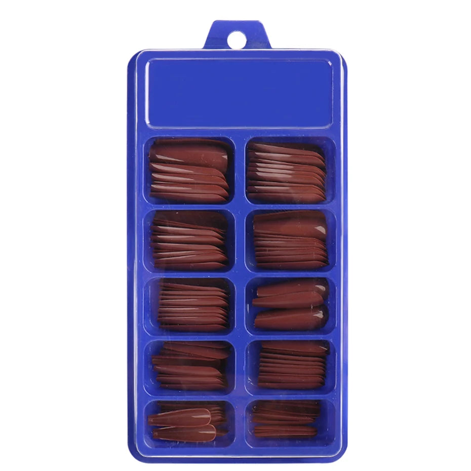 100pcs Press On Acrylic Coffin Extension Nails