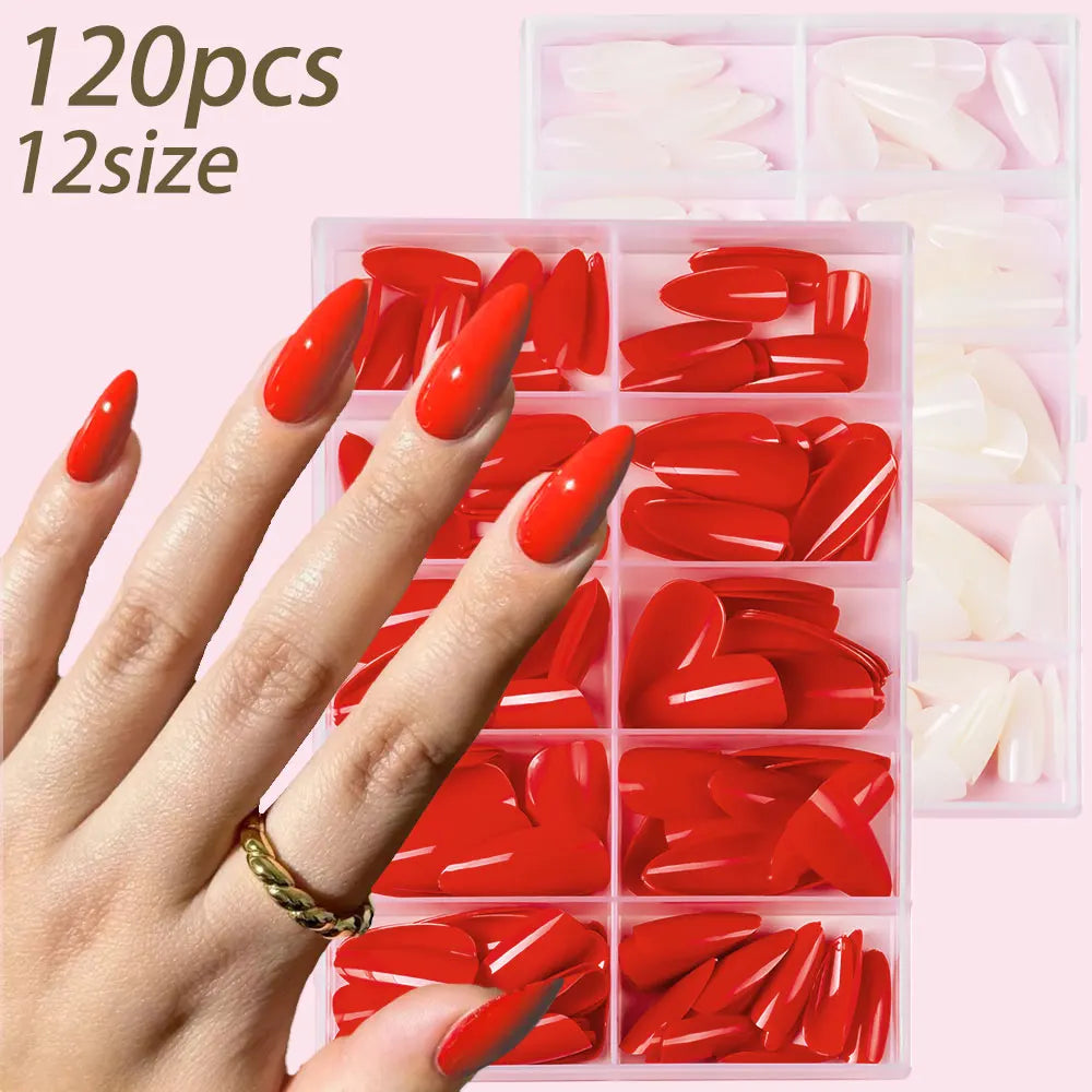120Pcs Almond False Nail Tips