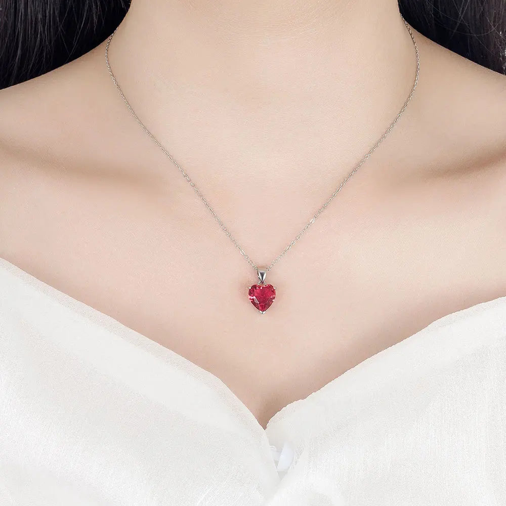 925 Sterling Silver Zircon Heart Jewelry Sets For Women