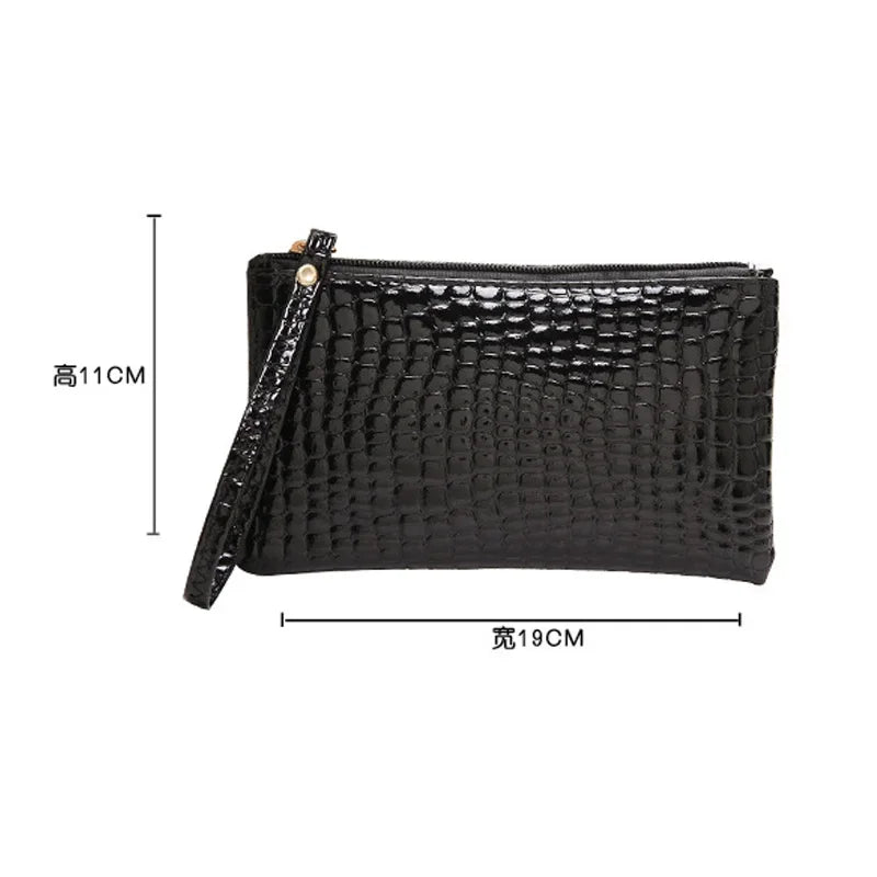 Fashion Croc Pattern Women Small Cosmetics Pouch