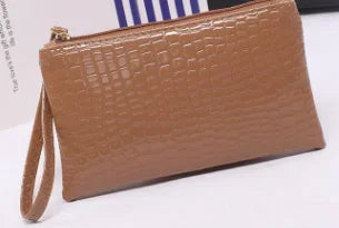 Fashion Croc Pattern Women Small Cosmetics Pouch