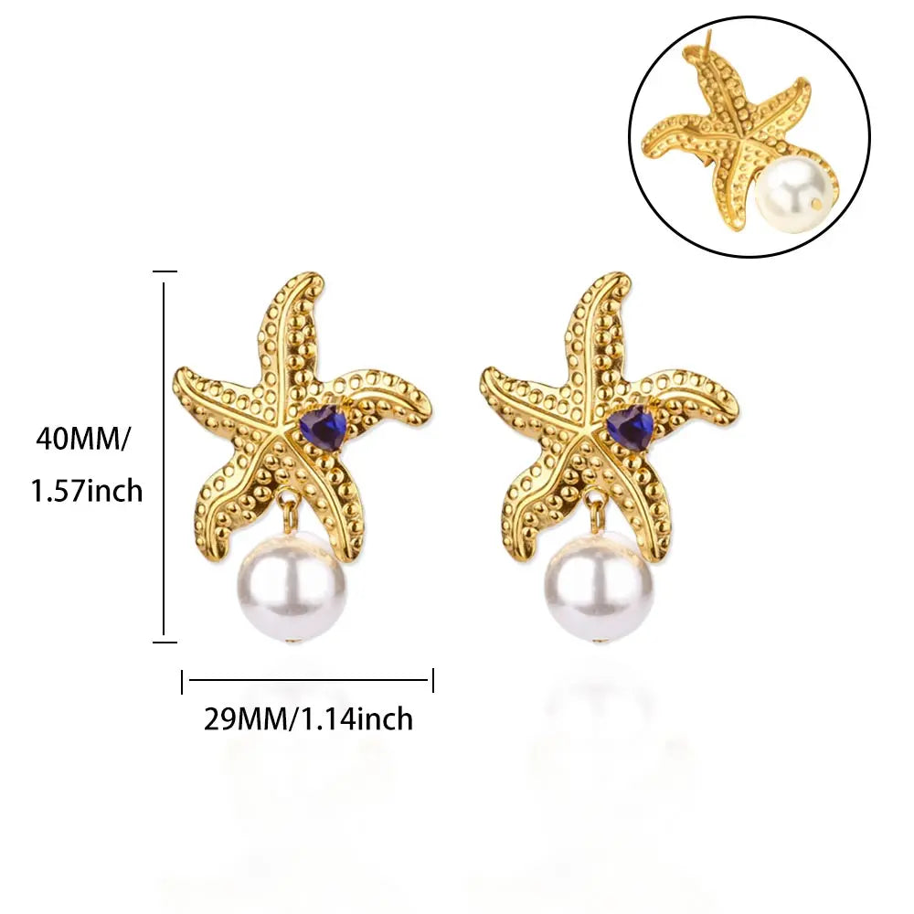 Stainless Steel Gold Color Plated Earrings