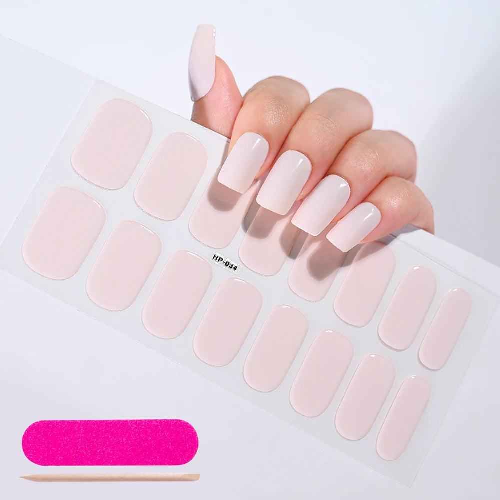 UV/LED Lamp Gel Nail Polish Wraps Long-Lasting Full Cover