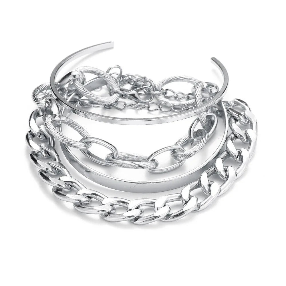 Gold Plated Bohemian Bracelet Set For Women