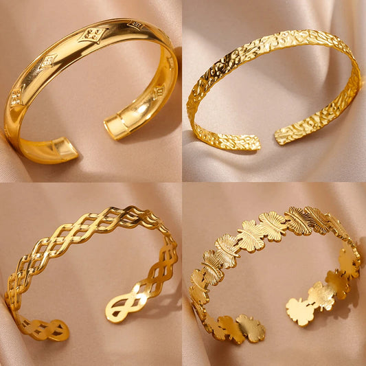 Stainless Steel Open Cuff Bangle/Bracelet for Females