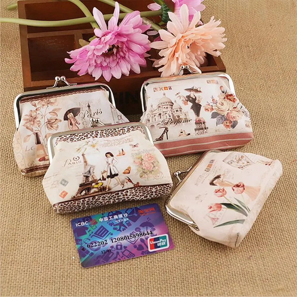 Women Mini Vintage Printing Coin Purse/Wallet for Ladies