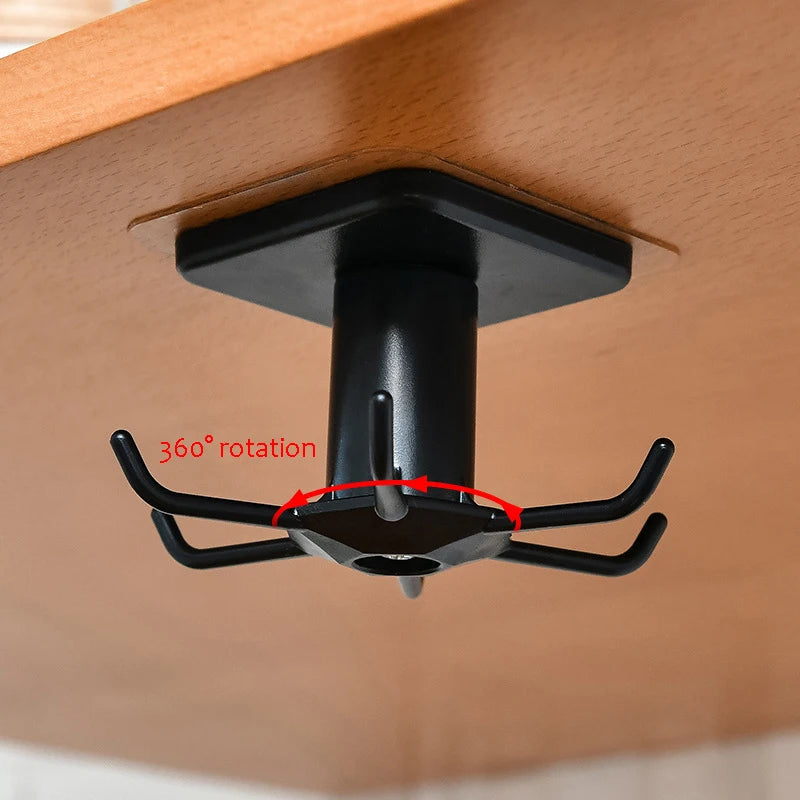 Kitchen 360 Rotatable Hook Wall Hanger