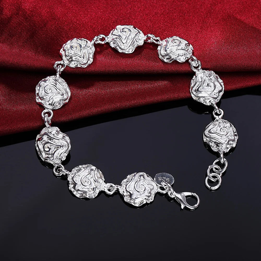 925 Sterling Silver Chain Bracelet for Women/Men
