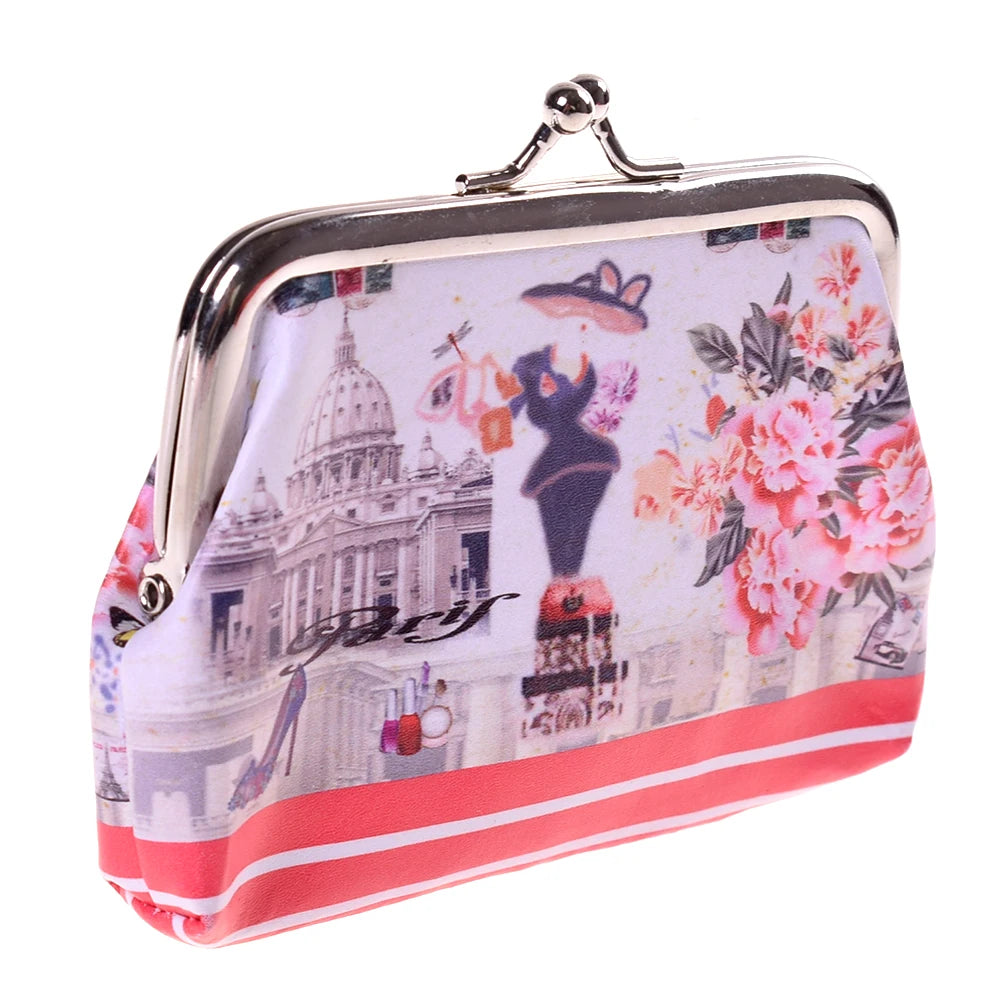 Women Mini Vintage Printing Coin Purse/Wallet for Ladies