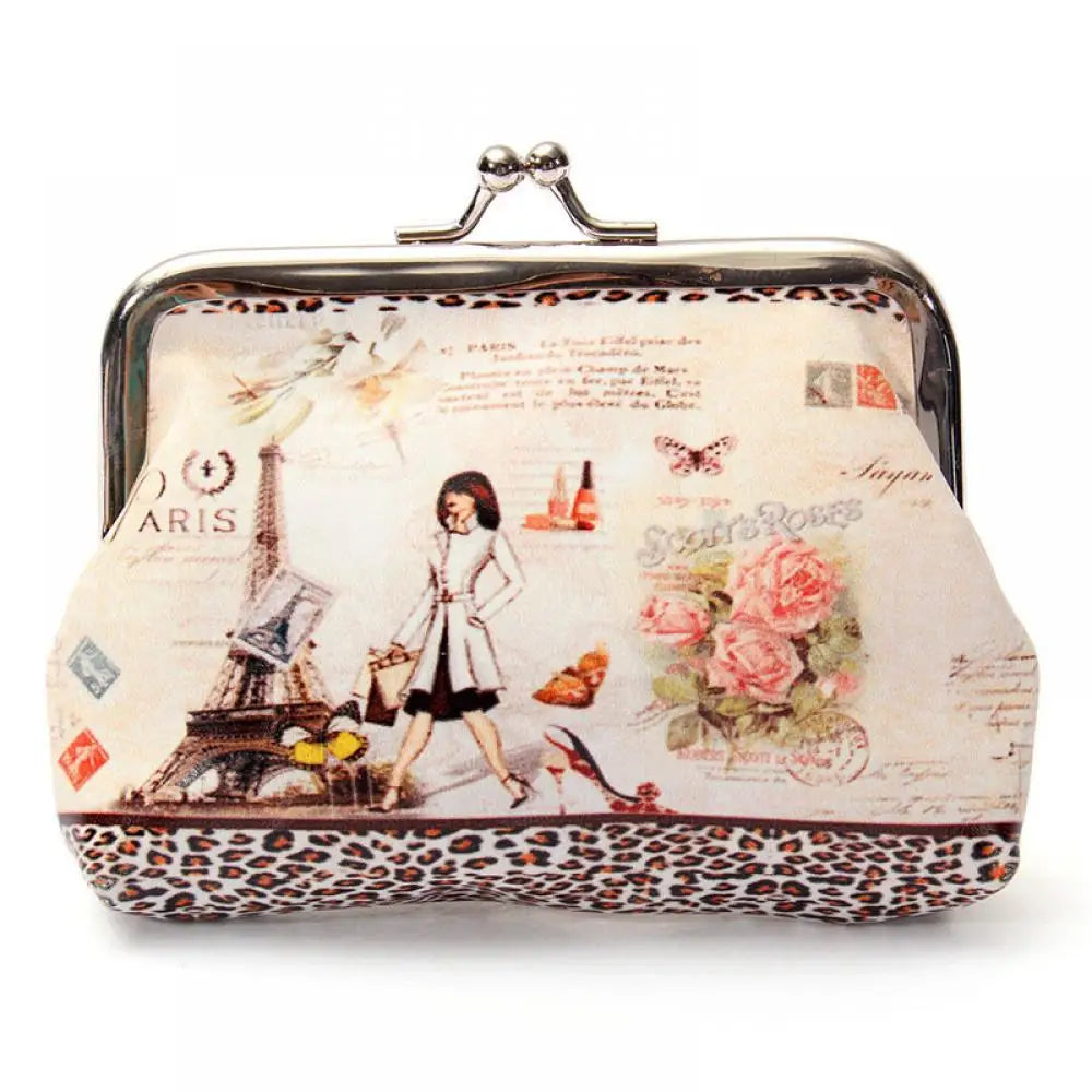 Women Mini Vintage Printing Coin Purse/Wallet for Ladies