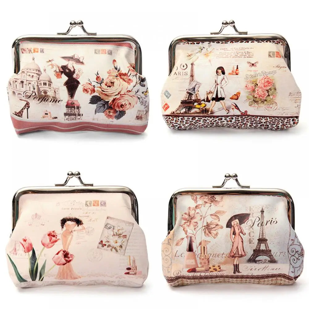 Women Mini Vintage Printing Coin Purse/Wallet for Ladies