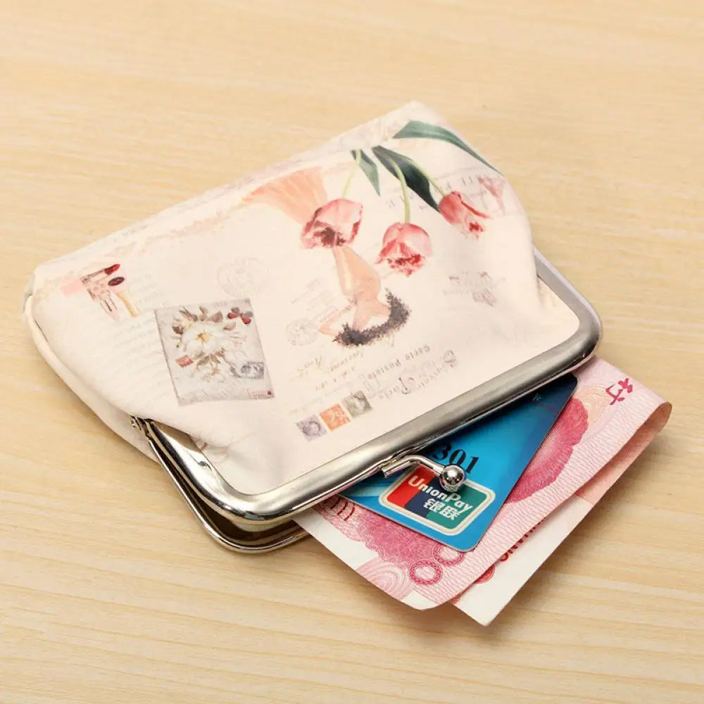 Women Mini Vintage Printing Coin Purse/Wallet for Ladies