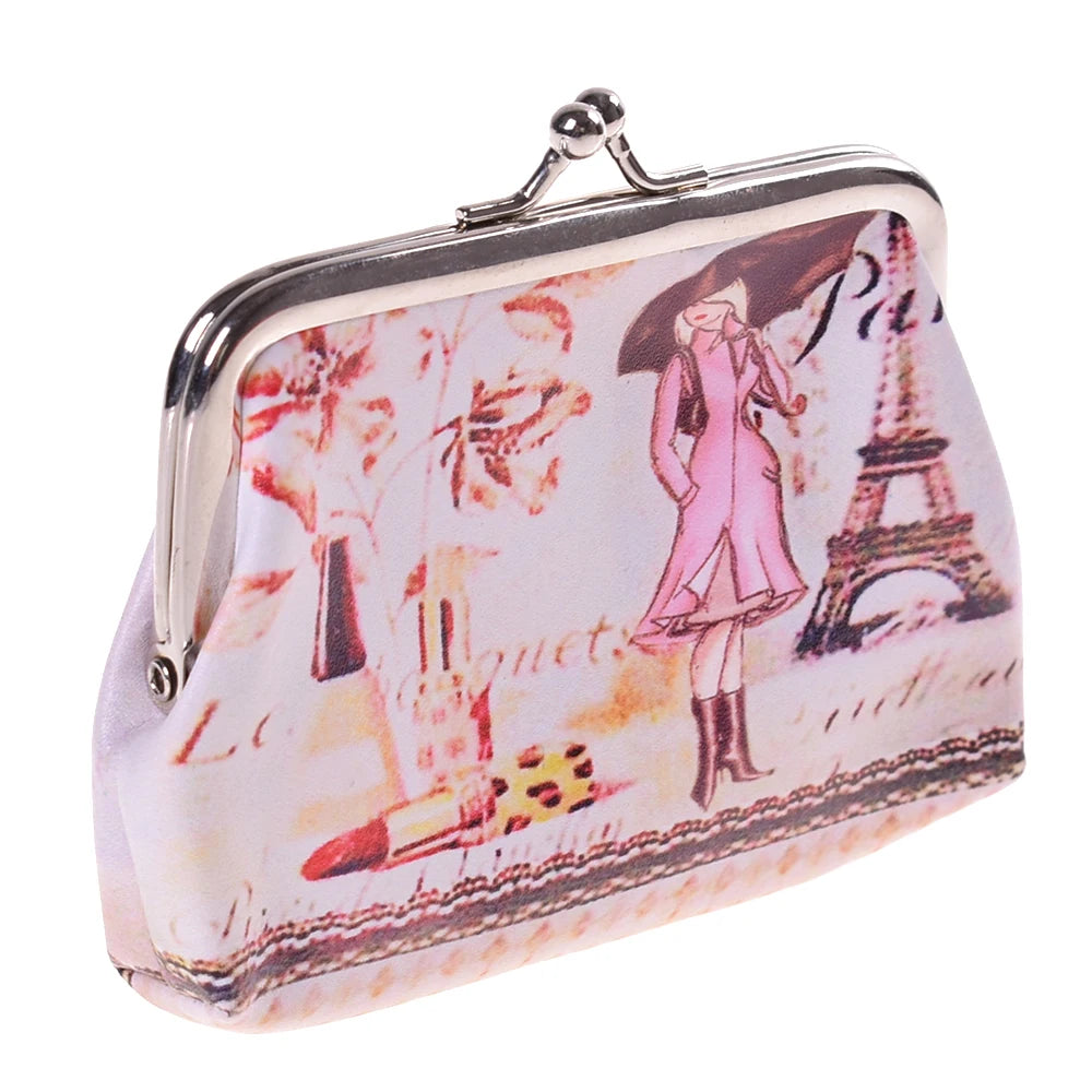 Women Mini Vintage Printing Coin Purse/Wallet for Ladies