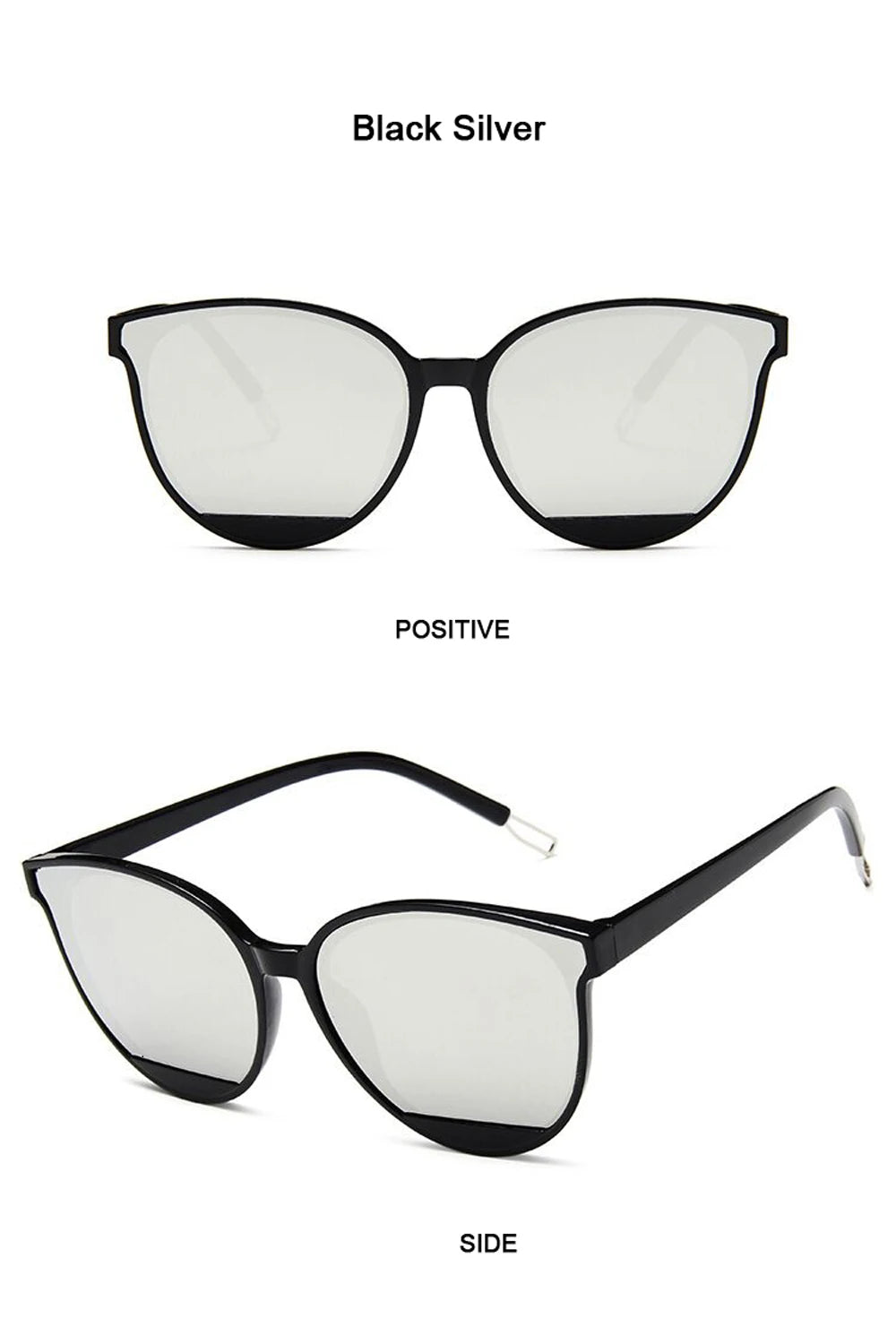 UV400 Classic Vintage Metal Mirror Sun Glasses for Female