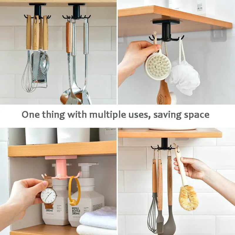 Kitchen 360 Rotatable Hook Wall Hanger