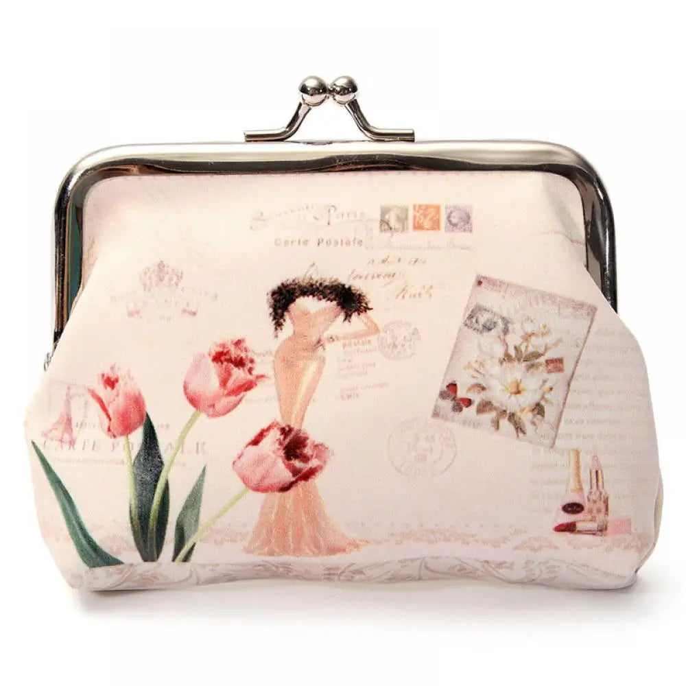 Women Mini Vintage Printing Coin Purse/Wallet for Ladies