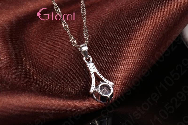 925 Sterling Silver Trendy Jewelry Sets For Women Simple Design