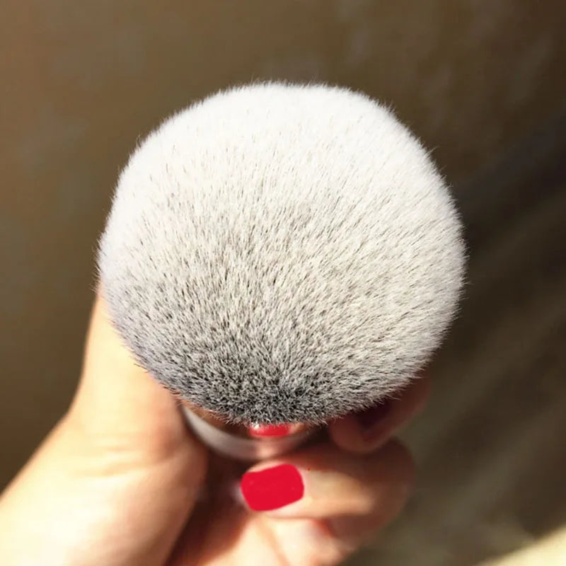 White Fluffy  Thick Makeup Brush