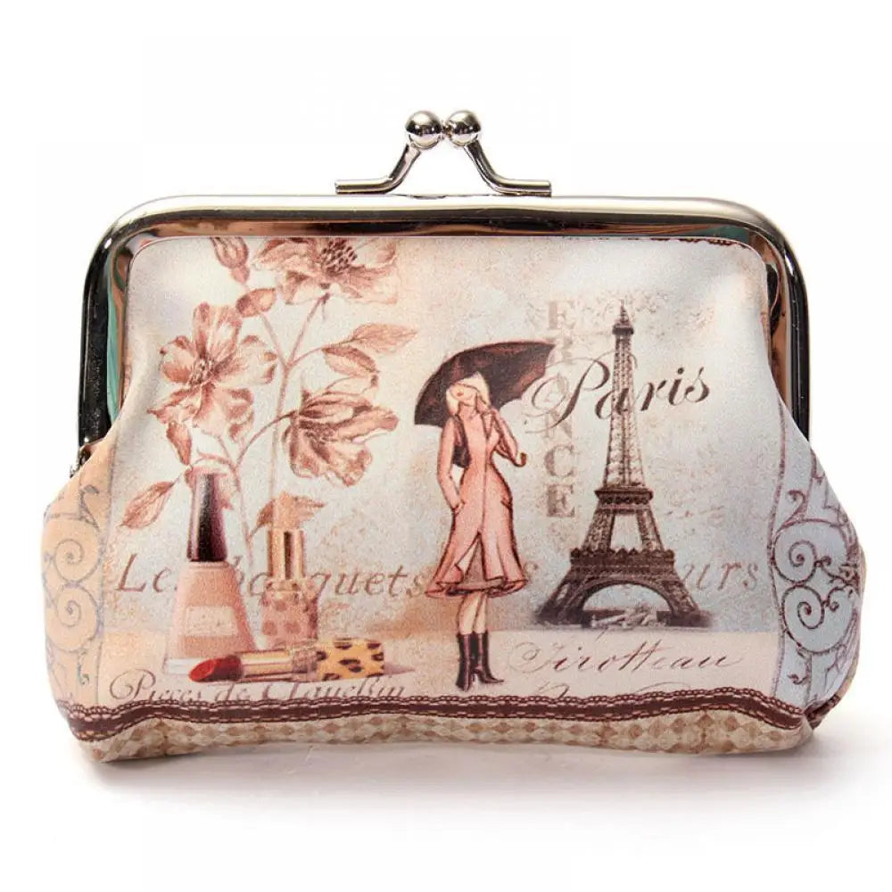 Women Mini Vintage Printing Coin Purse/Wallet for Ladies