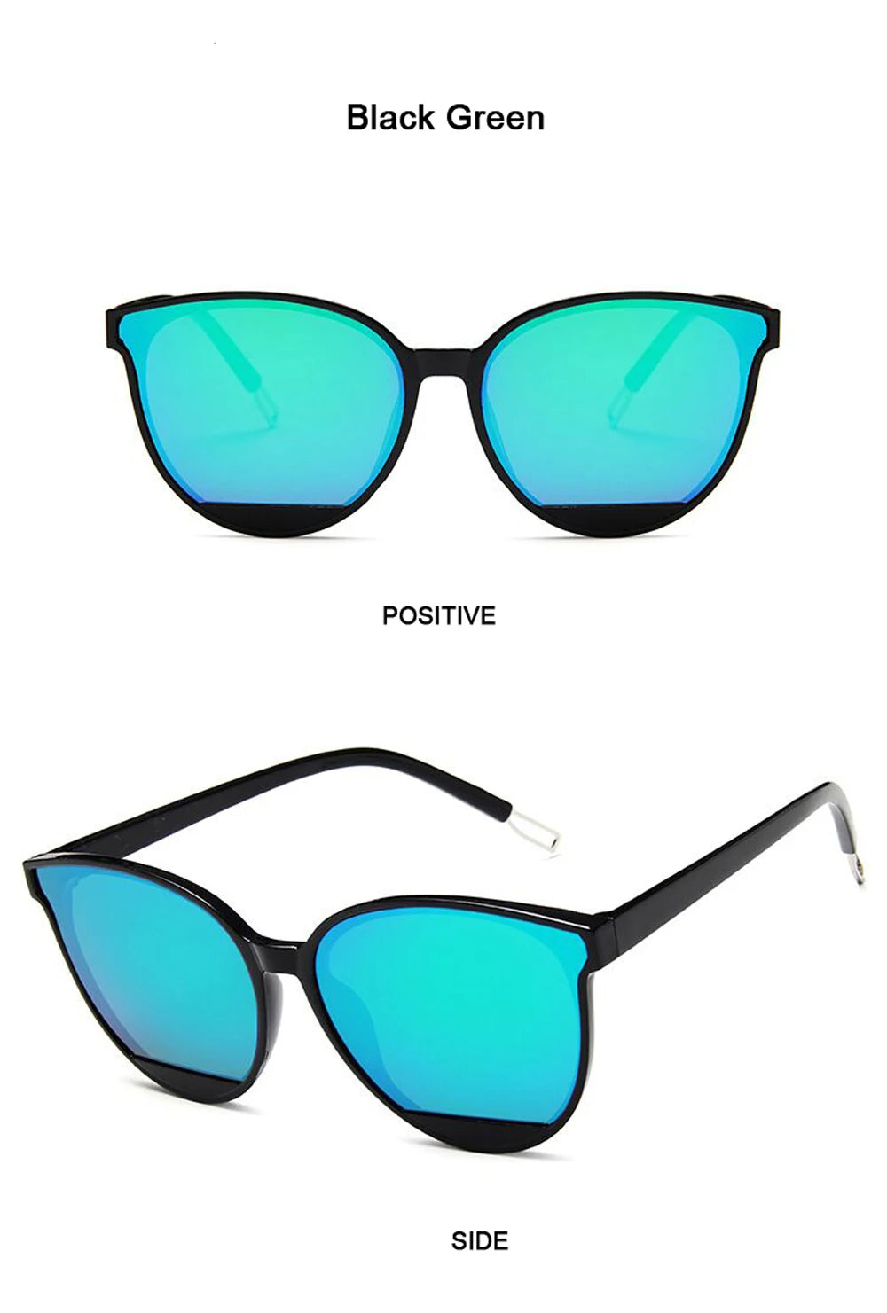 UV400 Classic Vintage Metal Mirror Sun Glasses for Female