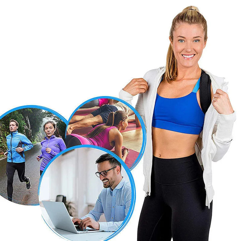 Adjustable Upper Back Brace Posture Corrector for Men/Women