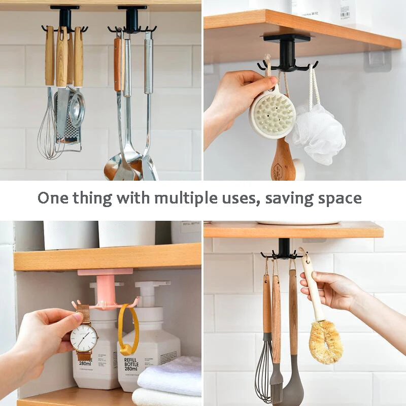 Kitchen 360 Rotatable Hook Wall Hanger