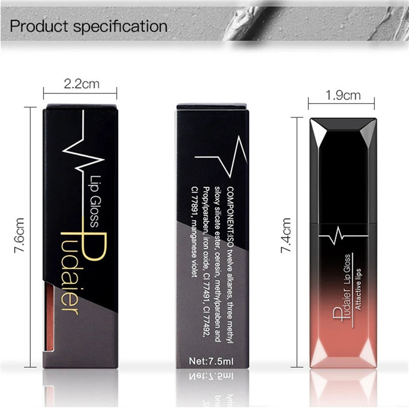 Nude Matte Waterproof Liquid Lipstick Moisturizer