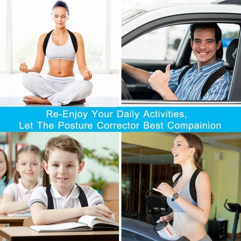 Adjustable Upper Back Brace Posture Corrector for Men/Women