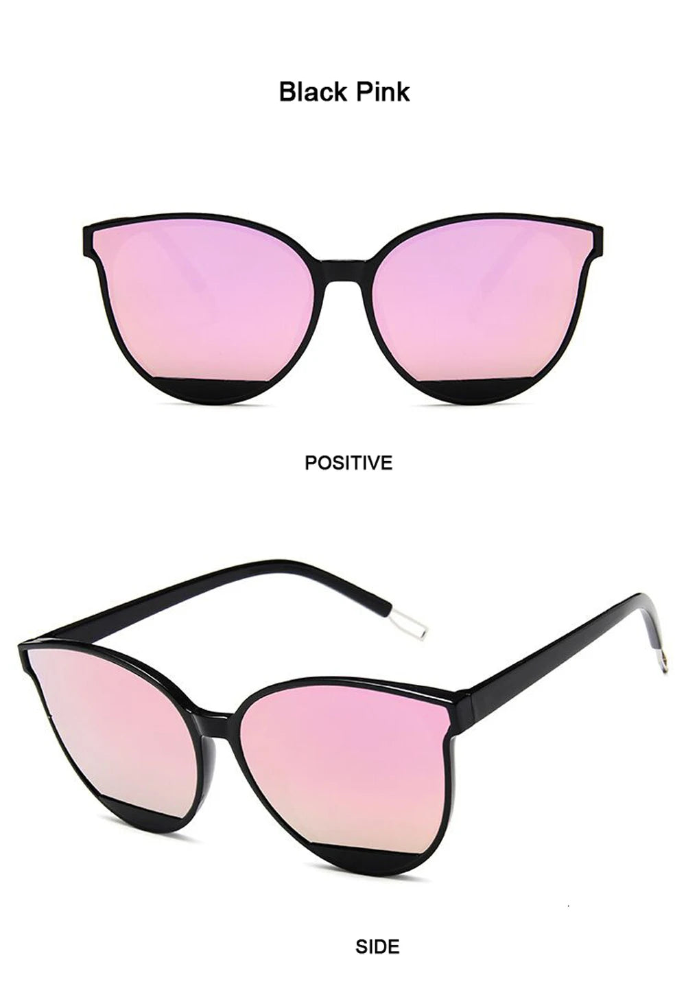 UV400 Classic Vintage Metal Mirror Sun Glasses for Female