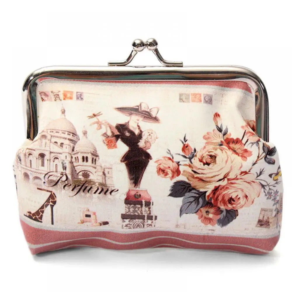 Women Mini Vintage Printing Coin Purse/Wallet for Ladies