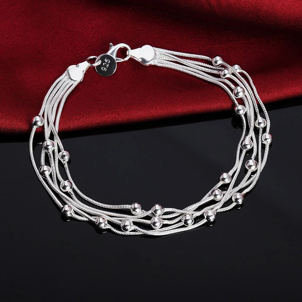 925 Sterling Silver Chain Bracelet for Women/Men