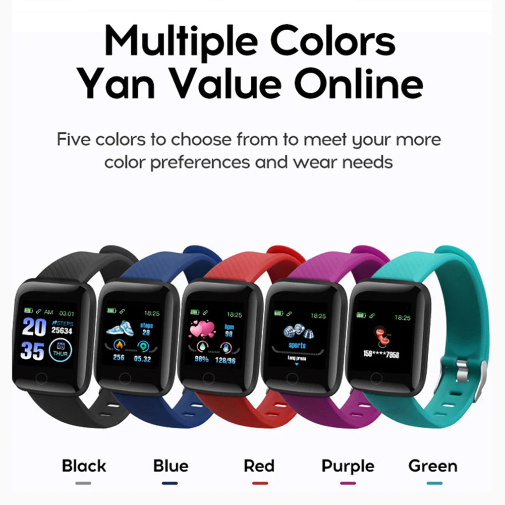 116 Plus Smart Watch Fitness Tracker Heart Rate Monitor