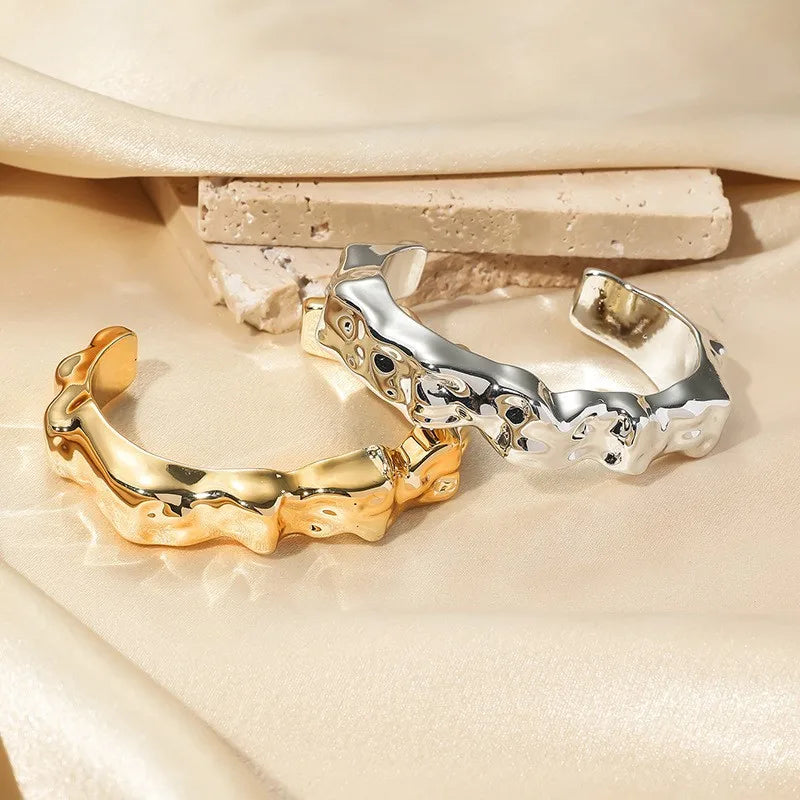 Irregular Plastic Cuff Bangle for Women