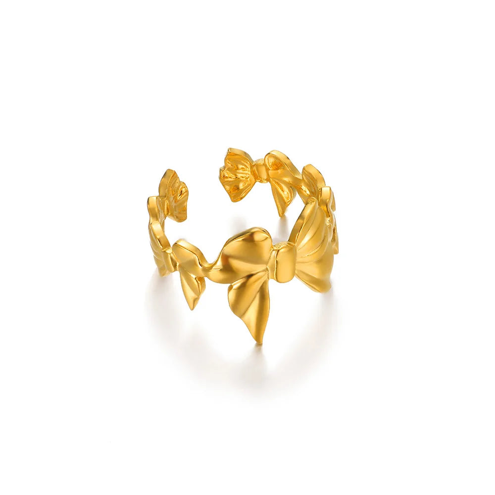 Elegant Gold Stainless Steel Rings For Women