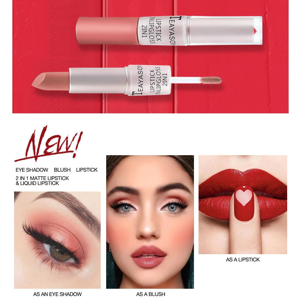 Lip Gloss 2 In 1 Lip Tint Waterproof and Long -Lasting