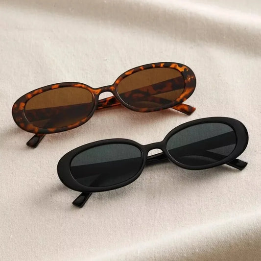 UV400 Vintage Oval Sunglasses For Women