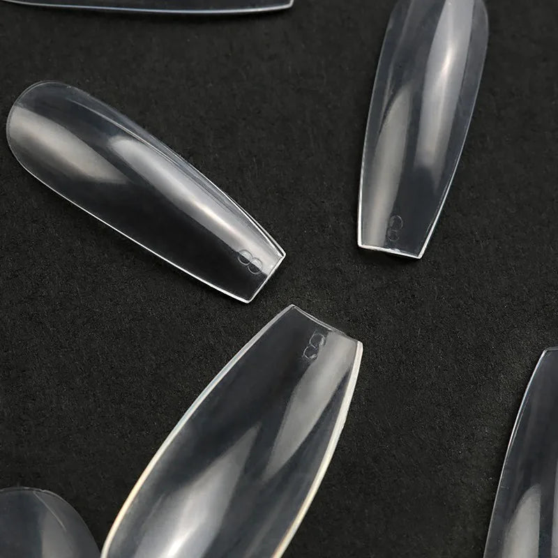 600/500pcs False Press On Nails Coffin Tips 10 Sizes