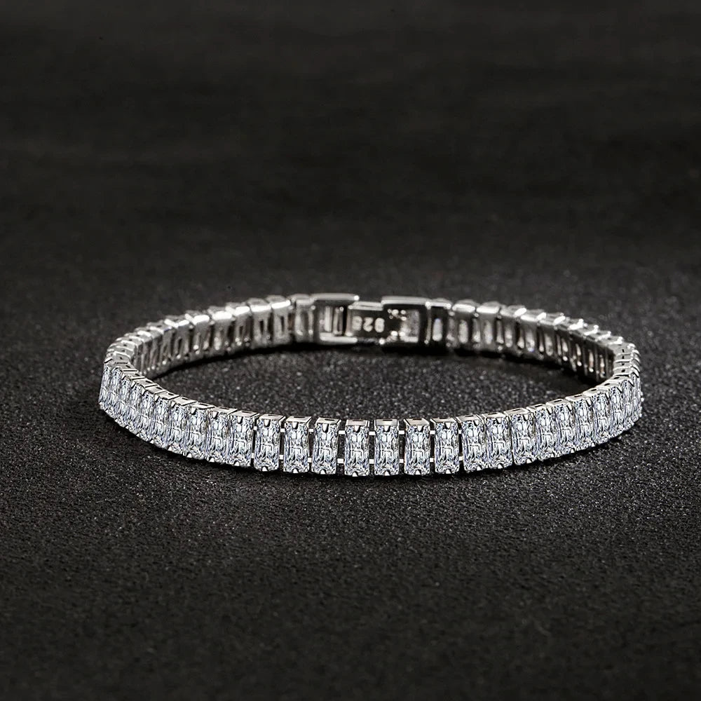 925 Sterling Silver Bracelet with fine Crystal