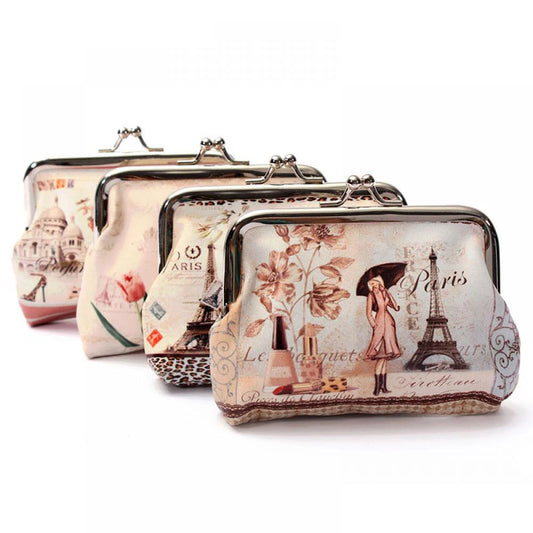 Women Mini Vintage Printing Coin Purse/Wallet for Ladies