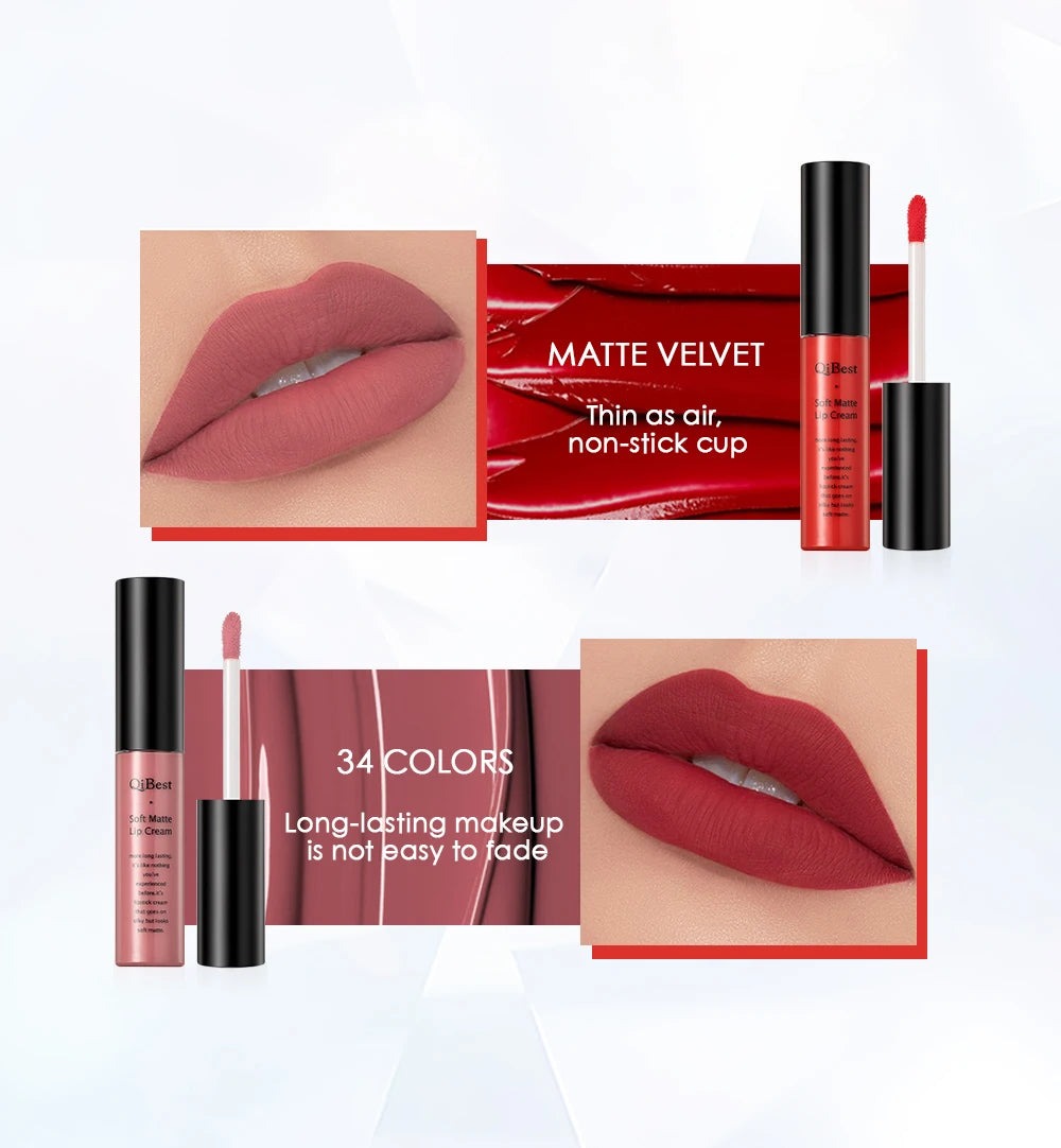 Nude Waterproof Matte Lip Gloss Liquid Lipstick/Lipgloss For Women